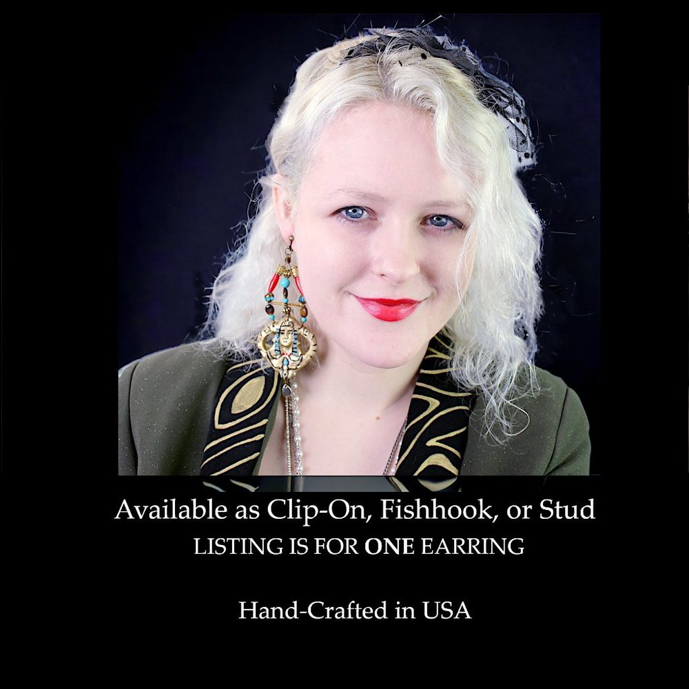 Desperately Seeking 80s Egyptian Earring in Fishhook, Stud, or Clip-On